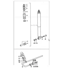 amortisseur de vibrations, stabilisateur 911 TURBO 1975-77