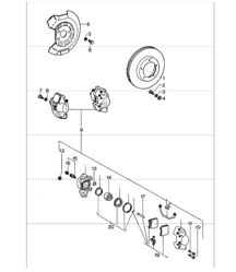 schijfrem voor 911 TURBO 1975-77