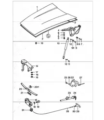 deksel voorzijde 911 TURBO 1975-77