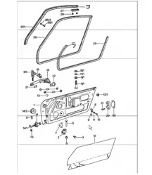 Tür mit Einbauteilen 911 TURBO 1975-77