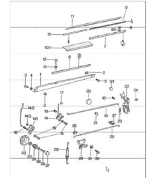 installation parts for door 911 TURBO 1975-77