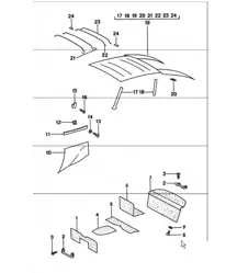 lining inner rear 911 TURBO 1975-77