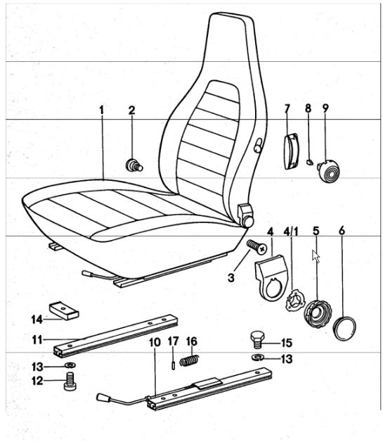 front seat complete 911 TURBO 1975-77