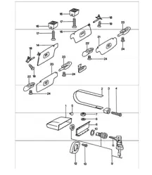glove compartment, sun visor 911 TURBO 1975-77