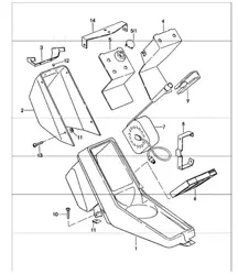 centre console 911 TURBO 1975-77