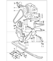 Klimaanlage, Kompressor, Antriebsmechanismus, Halterung 911 TURBO 1975-77