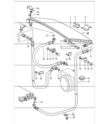 air conditioner, condenser, lines rear 911 TURBO 1975-77