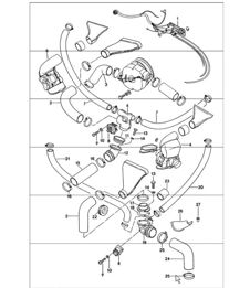 air conditioner cooling air duct 911 TURBO 1975-77