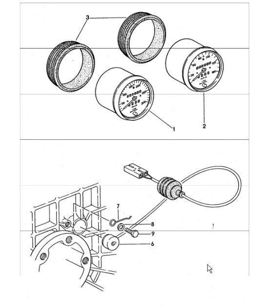 speedometer, pulse sender 911 TURBO 1975-77