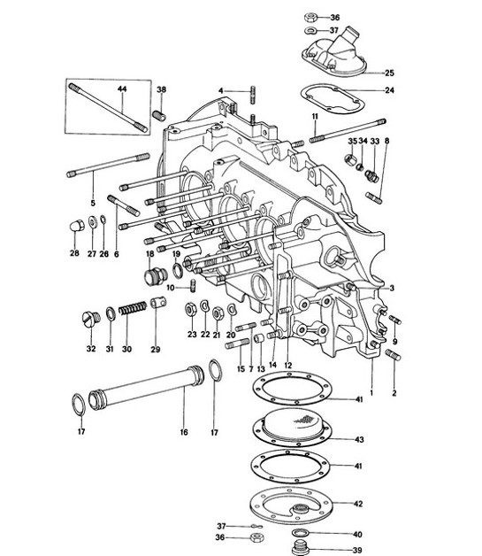 Diagram 101-005 Porsche 970.1 Panamera Turbo V8 4.8L 2009-13 Engine