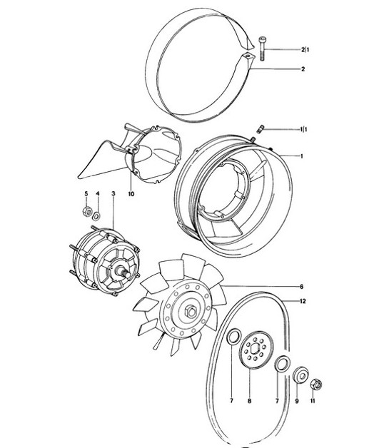 Diagram 105-000 Porsche 955 Cayenne S 4.5L V8 2003-06 Engine