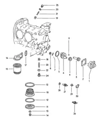 Engine lubrication / Oil pump / Oil filter / Oil strainer   914 1970-76