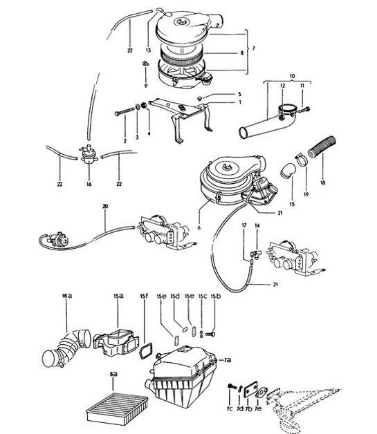 Diagram 116-005 Porsche 993 (911) GT2  1994-1997 Motor