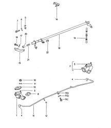 Intake connection / Intake pipe / Control shaft  914-1,8V  1970-76