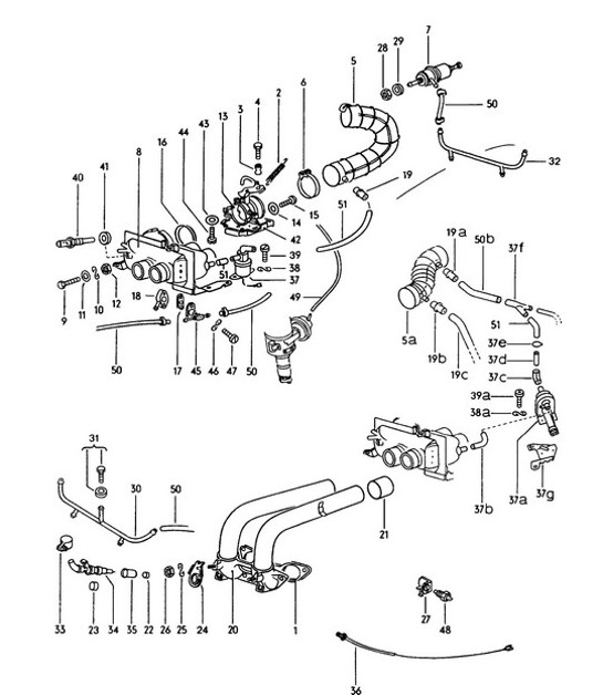 Diagram 117-010 Porsche 955 Cayenne 3.2L V6 2003-06 Engine