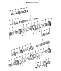 Tandwielen en assen 916-6:SPM 1970-76
