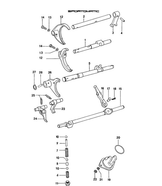 Diagram 310-000 Porsche 955 Cayenne 3.2L V6 2003-06 Transmission
