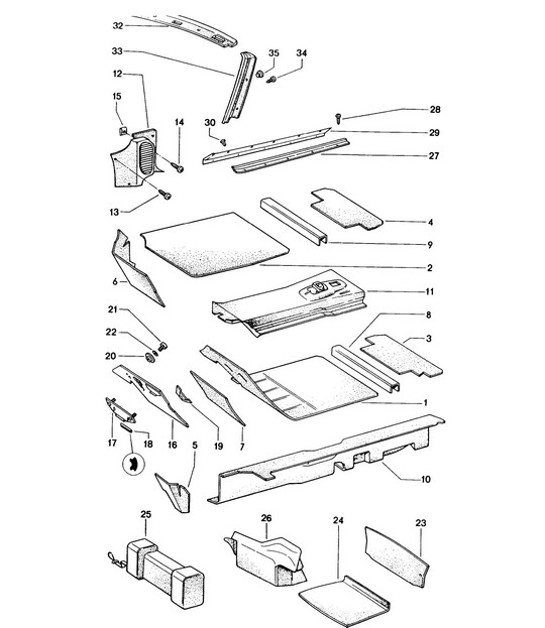 Diagram 807-000 Porsche Cayman 987C/981C (2005-2016) Body