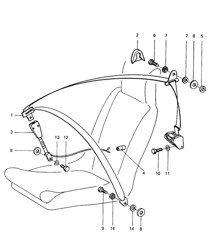 Cinturón de seguridad 914 1970-76