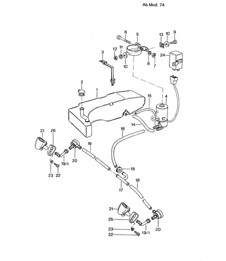Koplampsproeiersysteem 914 1974>>