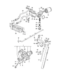 Lubrification moteur / Refroidisseur d'huile moteur 924 TURBO 1979
