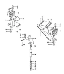 Engine suspension 924 1976-79