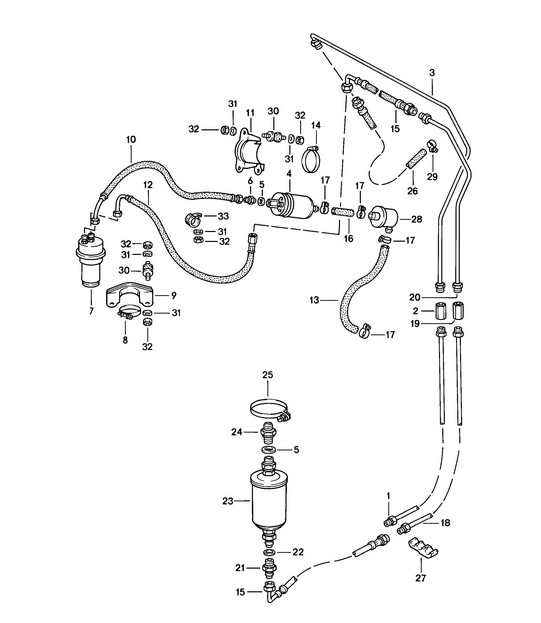 Fuel system - (F 92491 00001>>, F >>92491 03157) - 924 1976-79