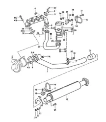 Auspuffanlage / Vorschalldämpfer 924 TURBO 1979