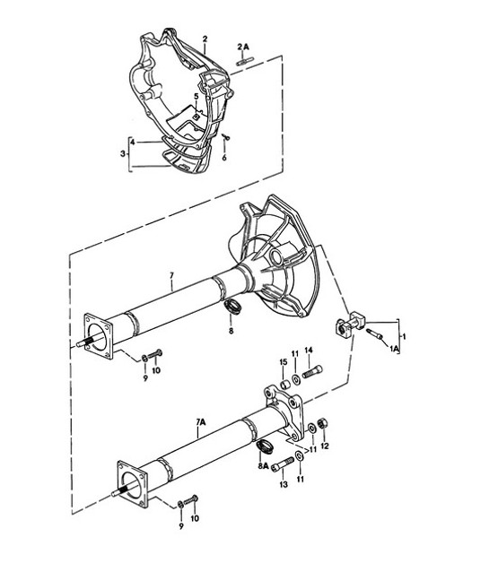 Diagram 301-000 Porsche 924 (1977-1988) Overdragen
