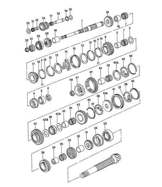 Diagram 303-005 Porsche 957 Cayenne S/GTS 4.8L 2007-10 Transmission