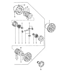 Sperdifferentieel / 5-versnellingen (PR:220) 924 1976-79