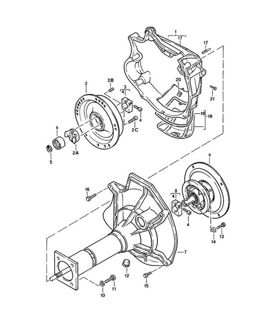 Diagram 307-000 Porsche 992 (911) MK1 2019-2024 Transmission