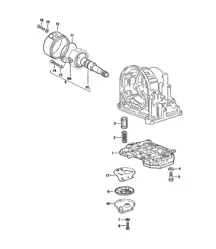 Slide-valve gearbox / Oil strainer / Regulator / Automatic transmission 924 1976-79