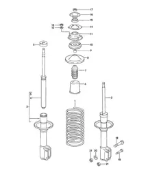 Vering / Schokdemper - Voor - 924 1976-79