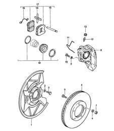 盘式制动器 / 前桥 924 (PR:471) / 924 Turbo 1976-79