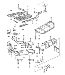 Longeron / Bouclier thermique 924 1976-79