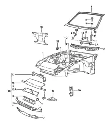 Partie avant de la carrosserie 924 1976-79