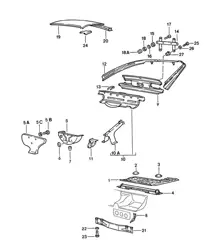 Transmissiedrager / Kofferbakbodemplaat / Dak 924 1976-79