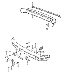 Pare-chocs sans amortisseur 924 1976-79
