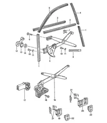 Pièces d'installation / Vitre de porte / Lève-vitres électriques 924 1976-79