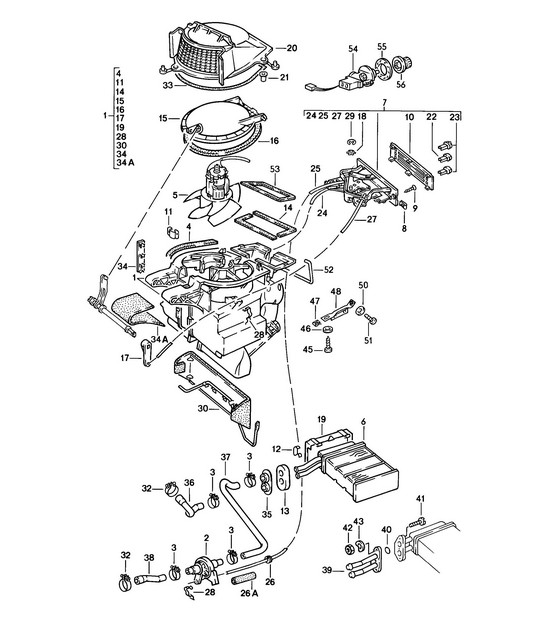 Heizung / Lüftung / Wärmetauscher 924 1976-79