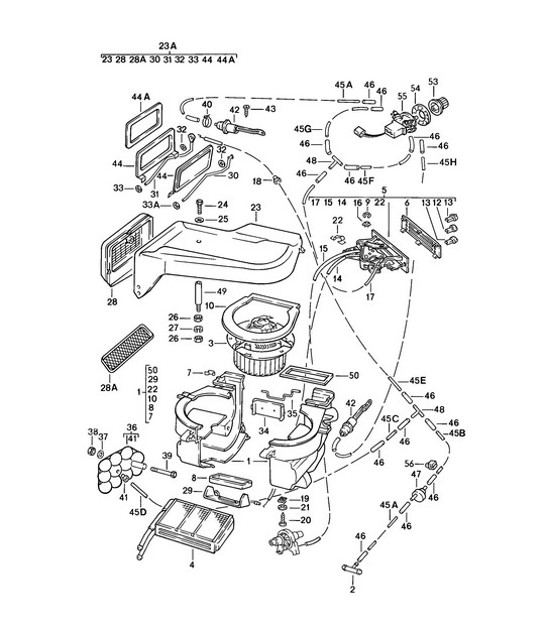 Diagram 813-020 Porsche 964 (911) C4 1989-93 Carrocería