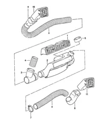 Air vent /  Air hose / Left-hand drive - M579 - 924 1979