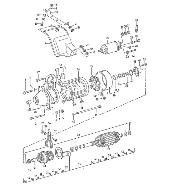 Startmotor 924 1976-79