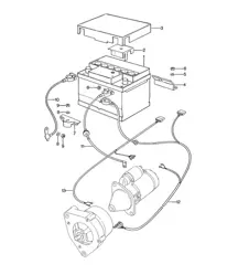 Accu / Kabelbomen voor Starter / Generator 924 1976-79