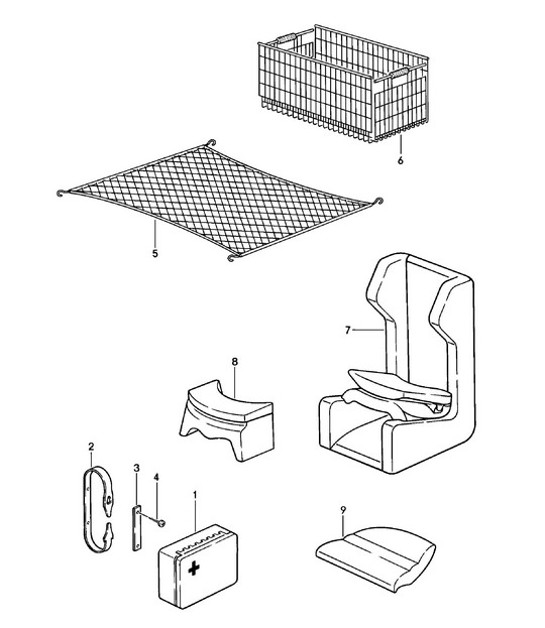 Diagram 002-010 Porsche 924 (1977-1988) Accessories & others 