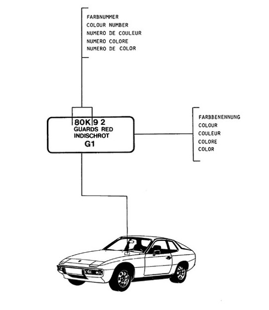 Diagram 004-000 Porsche 924 (1977-1988) Accessories & others 