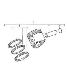 Pistone / Fasce elastiche 924 1980 - 1985