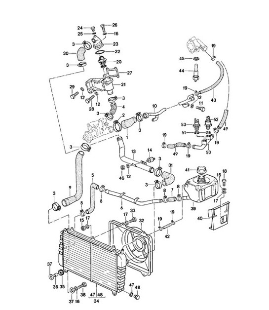 Diagram 105-010 Porsche 924 (1977-1988) Engine