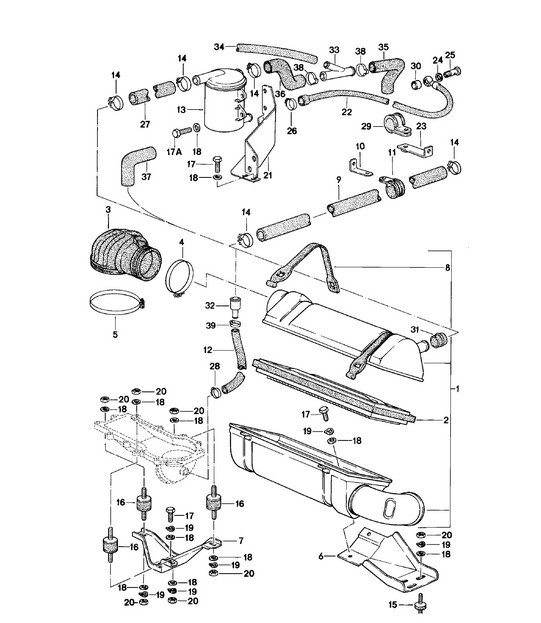 Sistema di filtraggio dell'aria 924 TURBO/GT 1980 - 1985